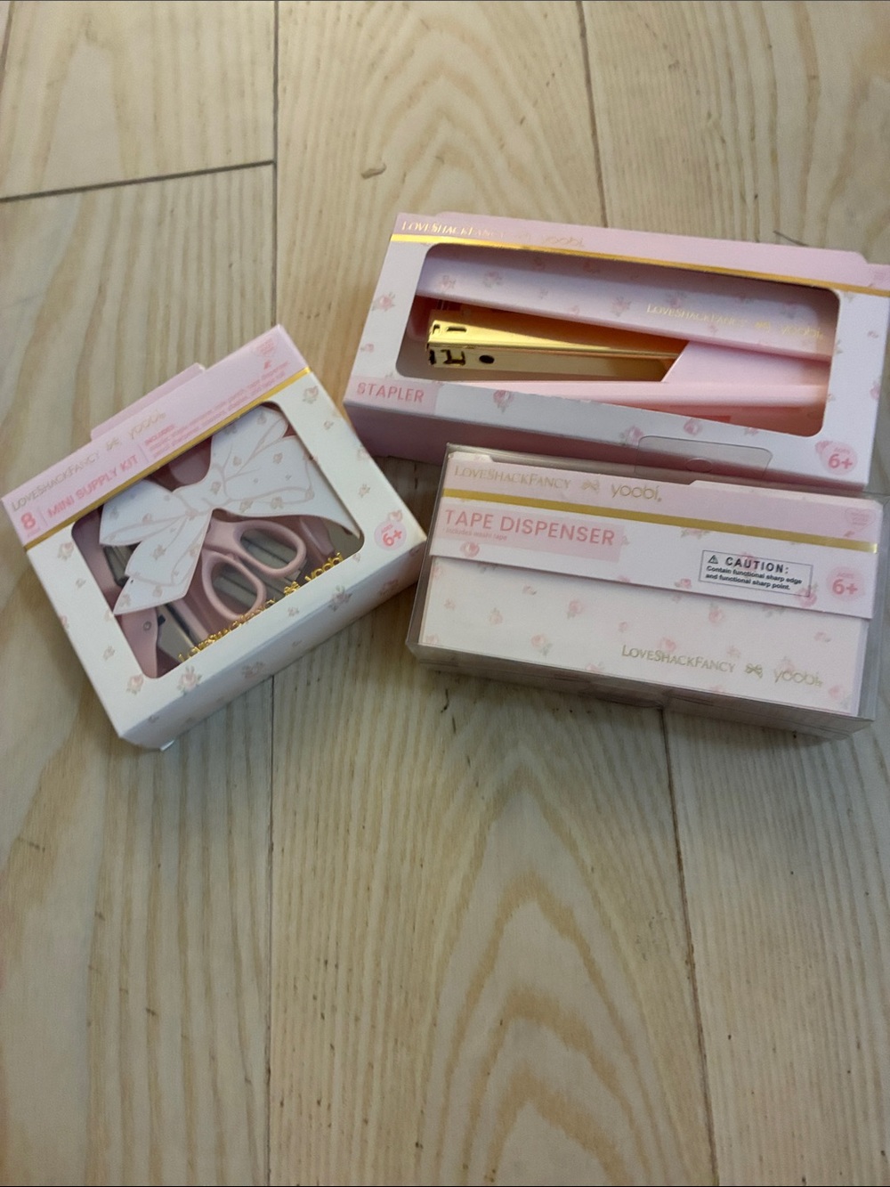 LoveShackFancy stapler tape dispenser and mini supply kit